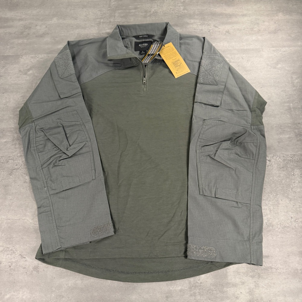 Beyond Clothing A9AT Mission Shirt Mens L Grey Tactical Cordura Combat Top NEW